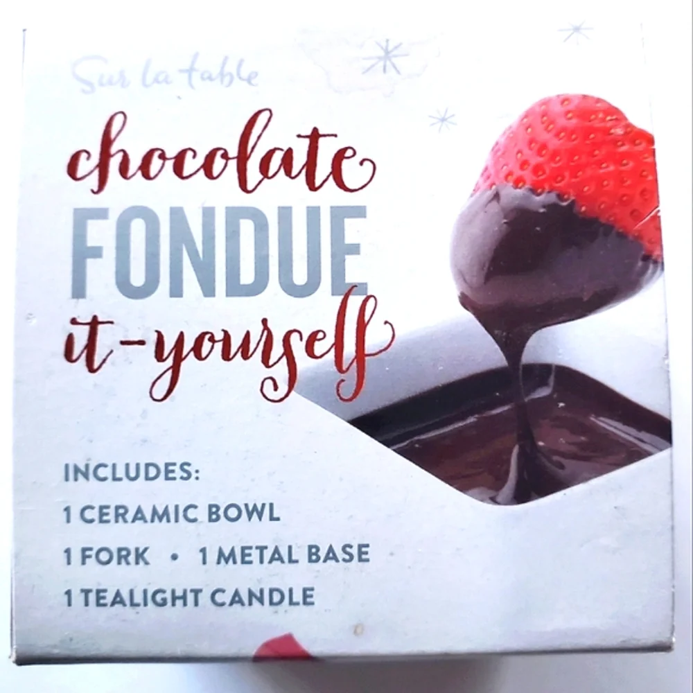 Sur La Table Chocolate Fondue Kit DYI New in Box